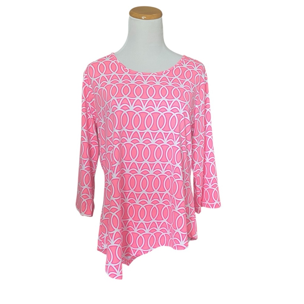 Pink Geometric Pattern Top - Picture 2 of 7